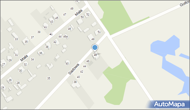 Konopiska, Sadowa, 48, mapa Konopiska