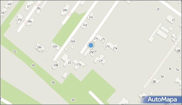 Konstancin-Jeziorna, Sadowa, 17a, mapa Konstancin-Jeziorna
