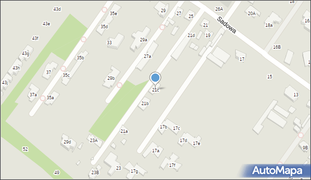 Konstancin-Jeziorna, Sadowa, 21c, mapa Konstancin-Jeziorna