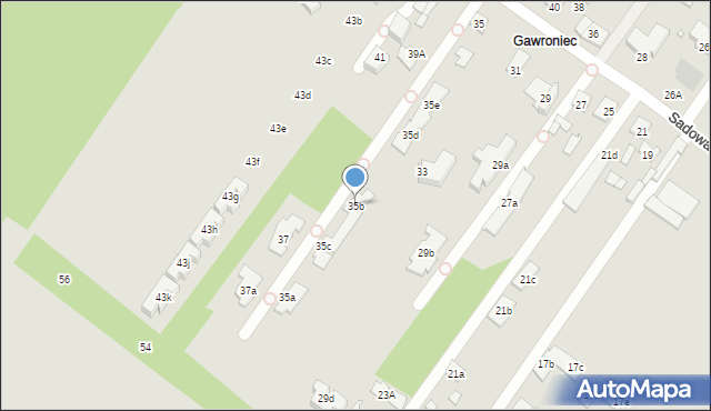 Konstancin-Jeziorna, Sadowa, 35b, mapa Konstancin-Jeziorna