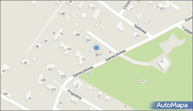 Konstancin-Jeziorna, Saneczkowa, 18, mapa Konstancin-Jeziorna