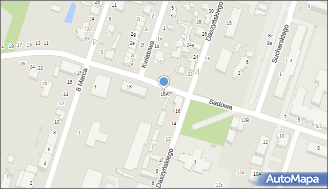 Konstantynów Łódzki, Sadowa, 16A, mapa Konstantynów Łódzki
