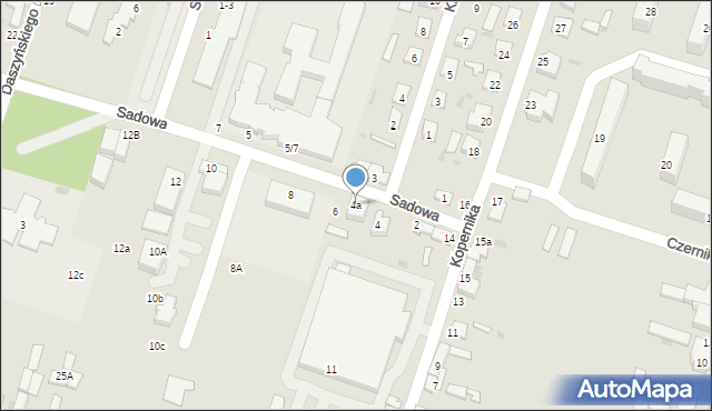 Konstantynów Łódzki, Sadowa, 4a, mapa Konstantynów Łódzki