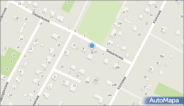 Konstantynów Łódzki, Sasankowa, 6, mapa Konstantynów Łódzki