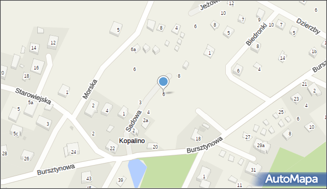 Kopalino, Sadowa, 6, mapa Kopalino