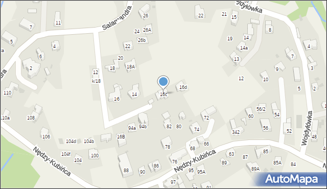 Kościelisko, Salamandra, 16c, mapa Kościelisko