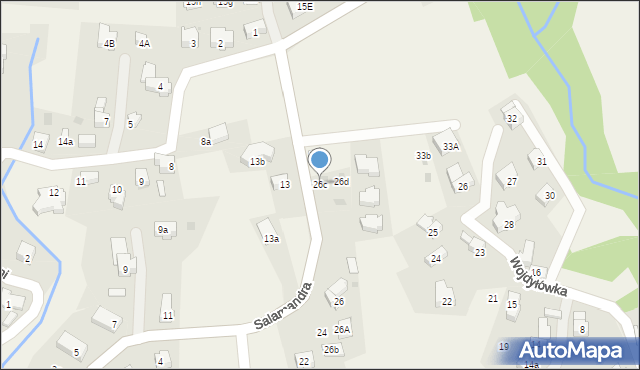 Kościelisko, Salamandra, 26c, mapa Kościelisko