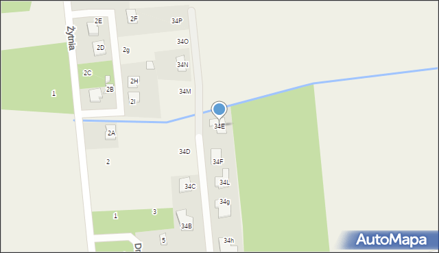 Kosów, Sadowa, 34E, mapa Kosów