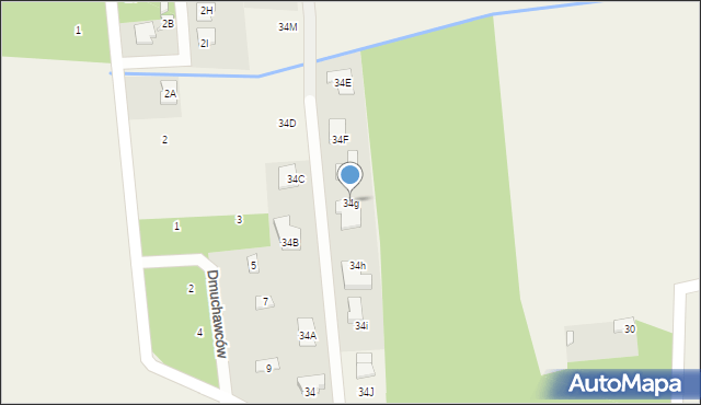 Kosów, Sadowa, 34g, mapa Kosów