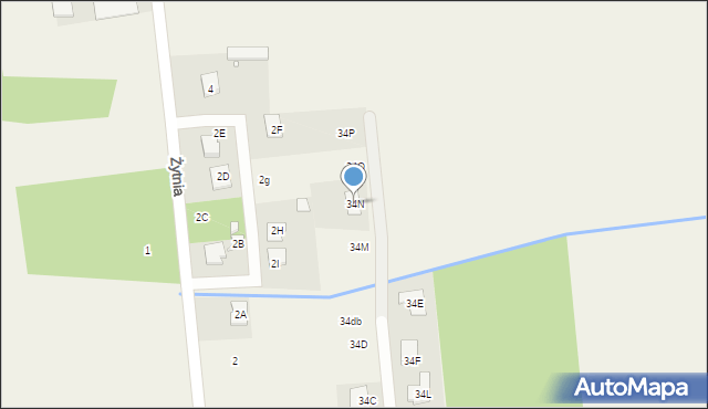 Kosów, Sadowa, 34N, mapa Kosów