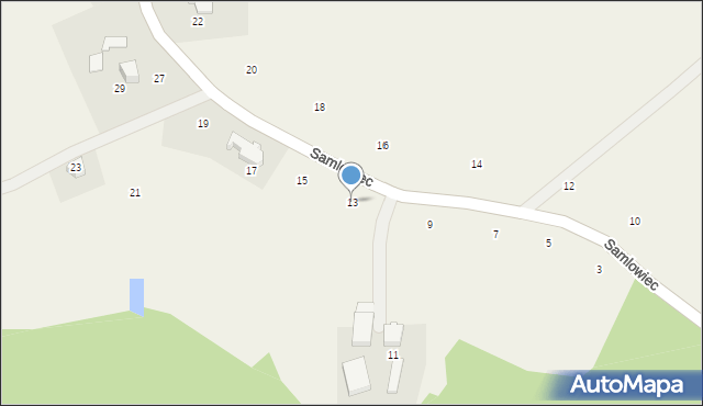 Kostkowice, Samlowiec, 13, mapa Kostkowice