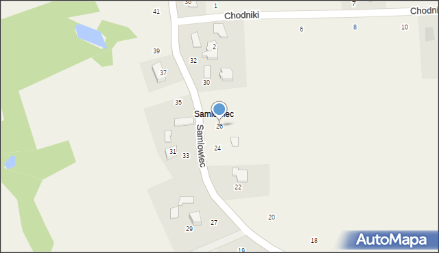 Kostkowice, Samlowiec, 26, mapa Kostkowice