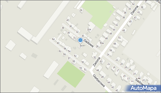 Koszalin, Sadowa, 27, mapa Koszalina