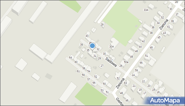 Koszalin, Sadowa, 33, mapa Koszalina