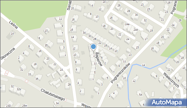 Koszalin, Saperów, 17, mapa Koszalina