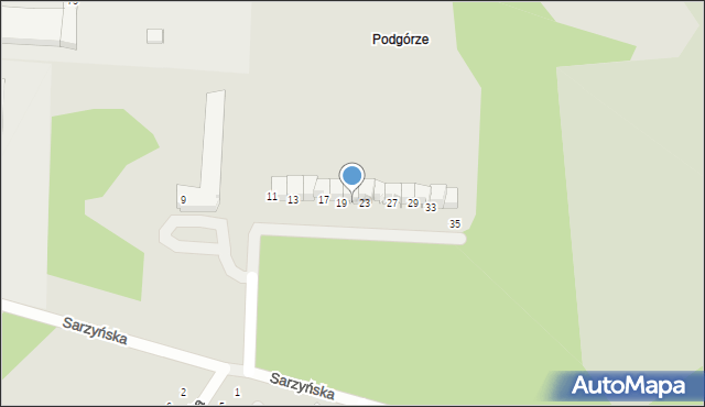 Koszalin, Sarzyńska, 21, mapa Koszalina