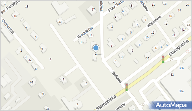 Kowale, Sadowa, 7, mapa Kowale