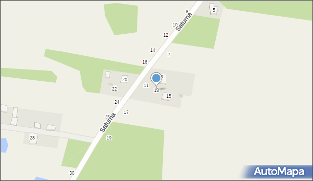 Kozerki, Saturna, 13, mapa Kozerki