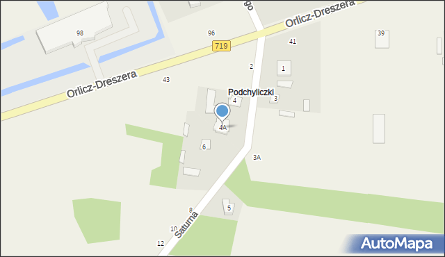 Kozerki, Saturna, 4A, mapa Kozerki