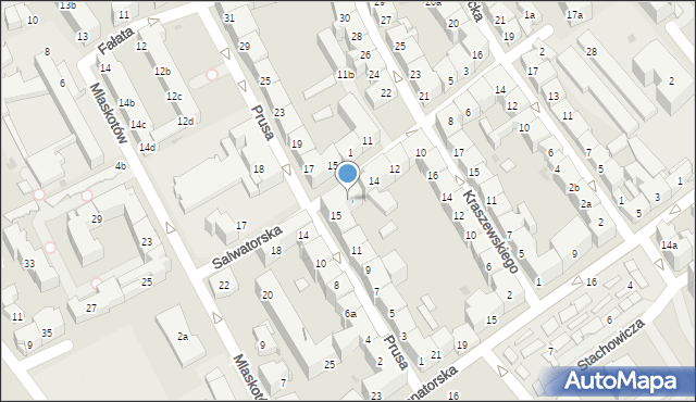 Kraków, Salwatorska, 16, mapa Krakowa