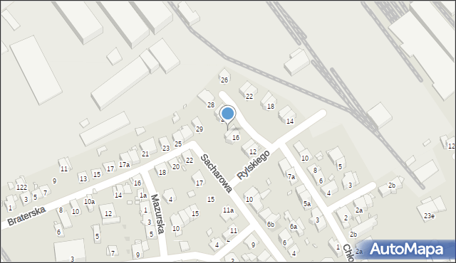 Kraków, Sacharowa Andrieja, 18, mapa Krakowa