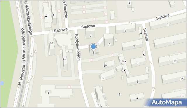 Kraków, Sądowa, 7, mapa Krakowa