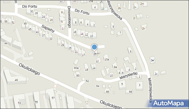 Kraków, Sapiehy Adama Stefana, ks. kard., 15, mapa Krakowa