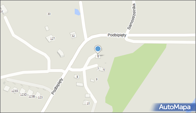 Kraków, Samostrzelnika Stanisława, 6, mapa Krakowa