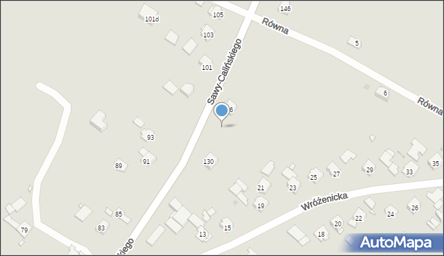 Kraków, Sawy-Calińskiego Józefa, 134, mapa Krakowa