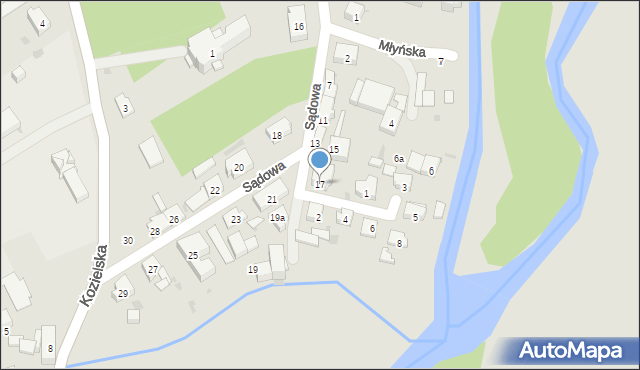 Krapkowice, Sądowa, 17, mapa Krapkowice
