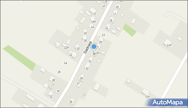 Krasnosielc, Sadowa, 29, mapa Krasnosielc