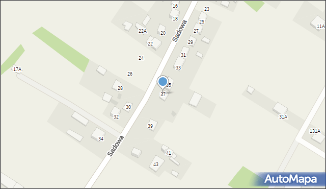 Krasnosielc, Sadowa, 37, mapa Krasnosielc