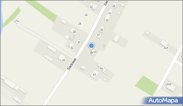 Krasnosielc, Sadowa, 39, mapa Krasnosielc
