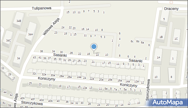 Kręczki, Sasanki, 16, mapa Kręczki