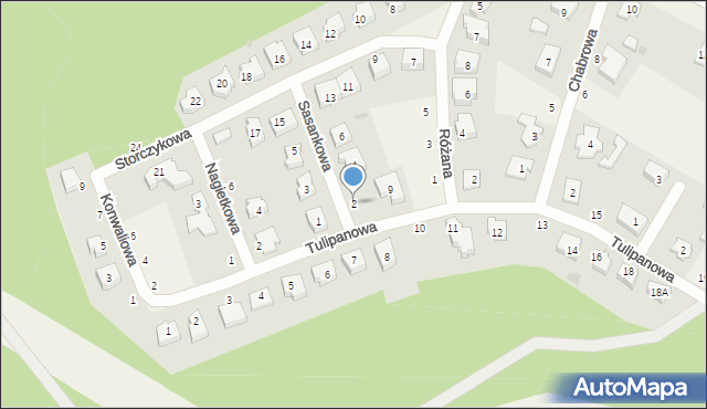 Krępa Słupska, Sasankowa, 2, mapa Krępa Słupska