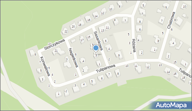 Krępa Słupska, Sasankowa, 3, mapa Krępa Słupska