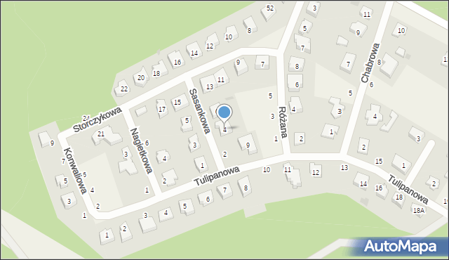 Krępa Słupska, Sasankowa, 4, mapa Krępa Słupska