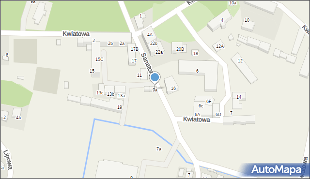 Krośnice, Sanatoryjna, 9a, mapa Krośnice