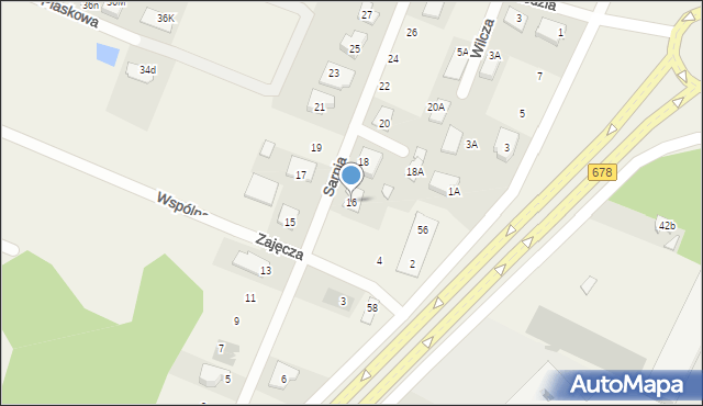 Księżyno, Sarnia, 16, mapa Księżyno