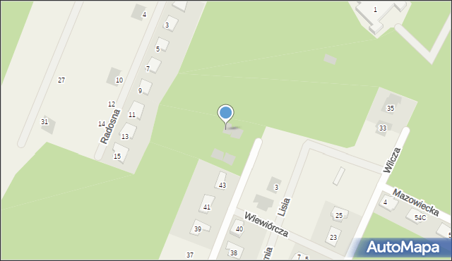 Księżyno, Sarnia, 47a, mapa Księżyno