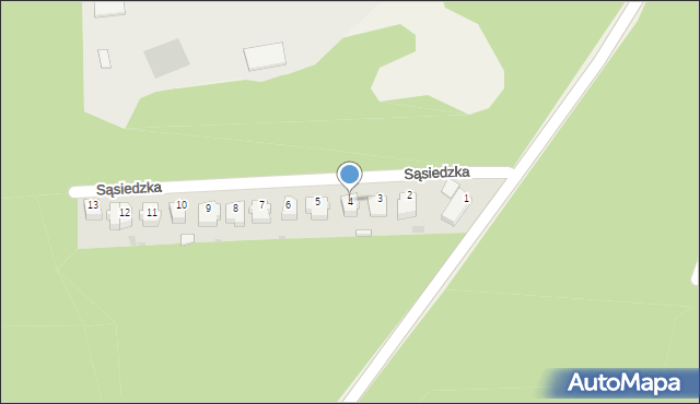 Łagodzin, Sąsiedzka, 4, mapa Łagodzin