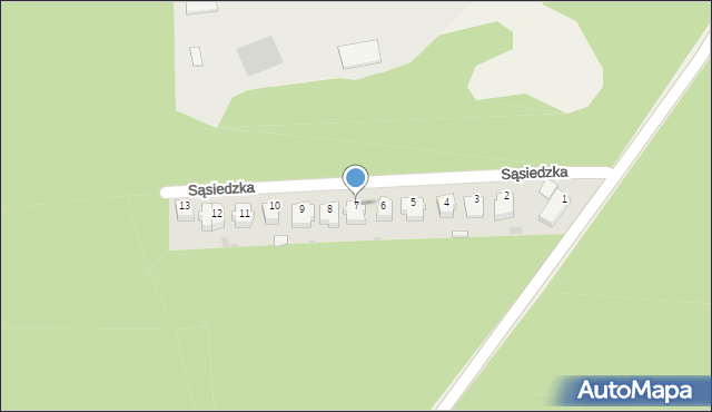 Łagodzin, Sąsiedzka, 7, mapa Łagodzin