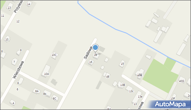 Łajski, Sadowa, 18, mapa Łajski