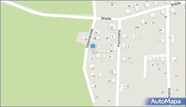 Łaziska Górne, Salamander, 3, mapa Łaziska Górne