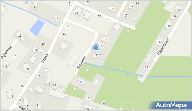 Łazy, Sasanki, 5, mapa Łazy