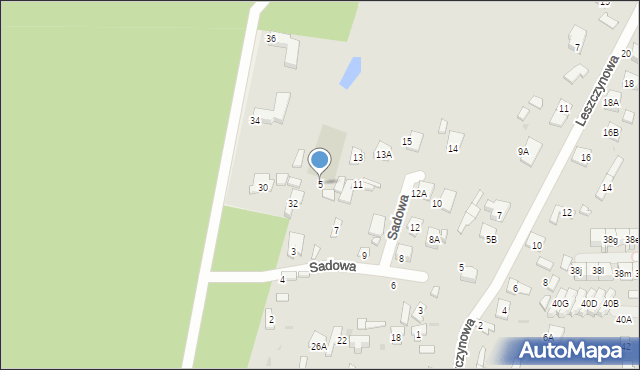 Legionowo, Sadowa, 5, mapa Legionowo