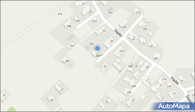 Leśnica, Sądel, 26A, mapa Leśnica