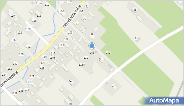 Lipa, Sandomierska, 105, mapa Lipa
