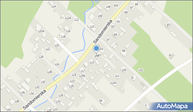 Lipa, Sandomierska, 109, mapa Lipa