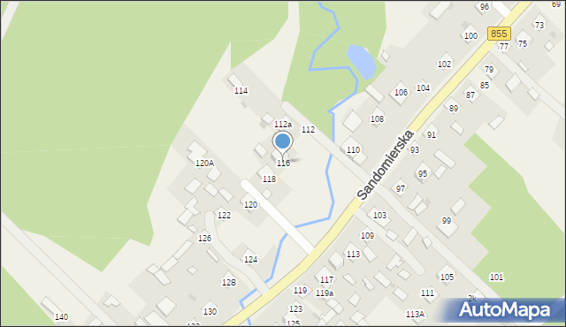 Lipa, Sandomierska, 116, mapa Lipa